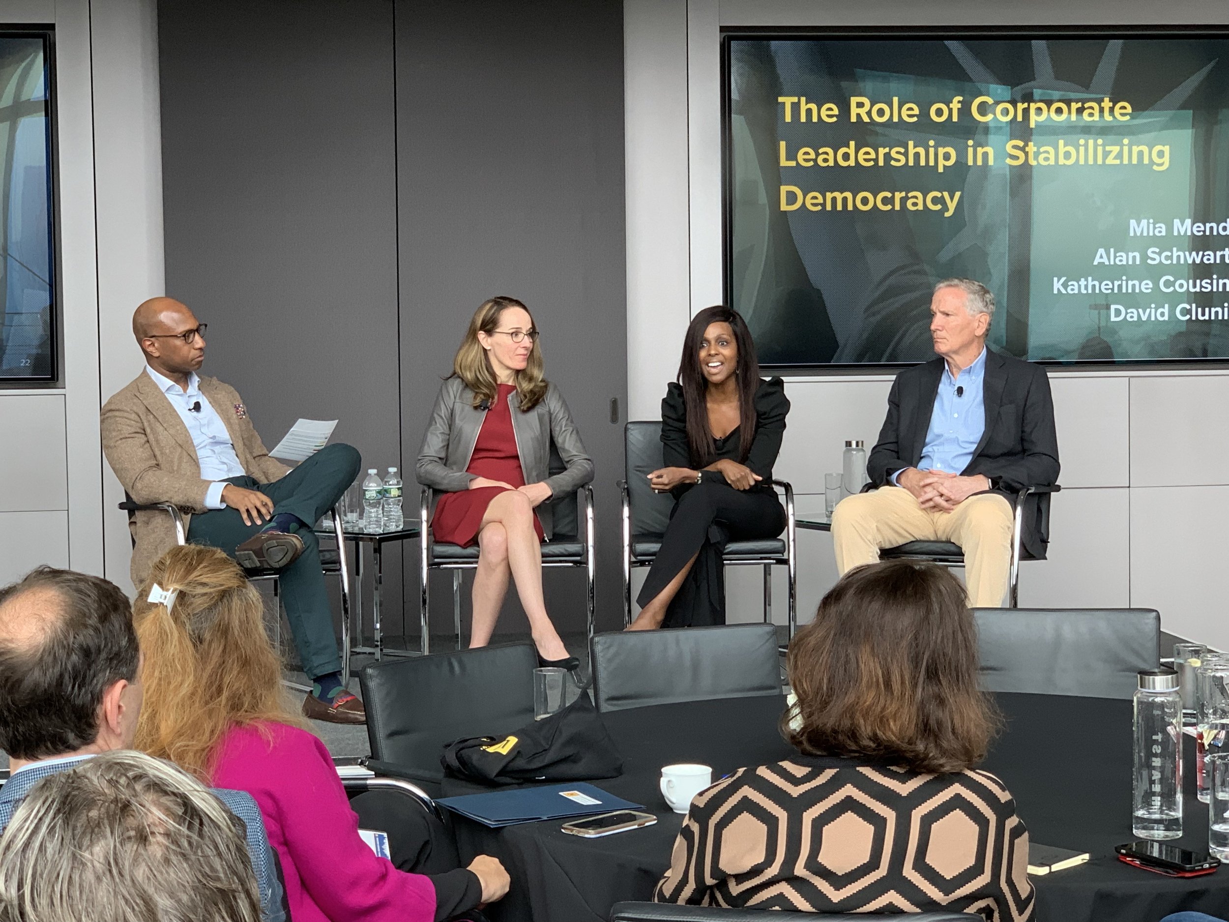 Panel on the role of corporate leadership in stabilizing democracy